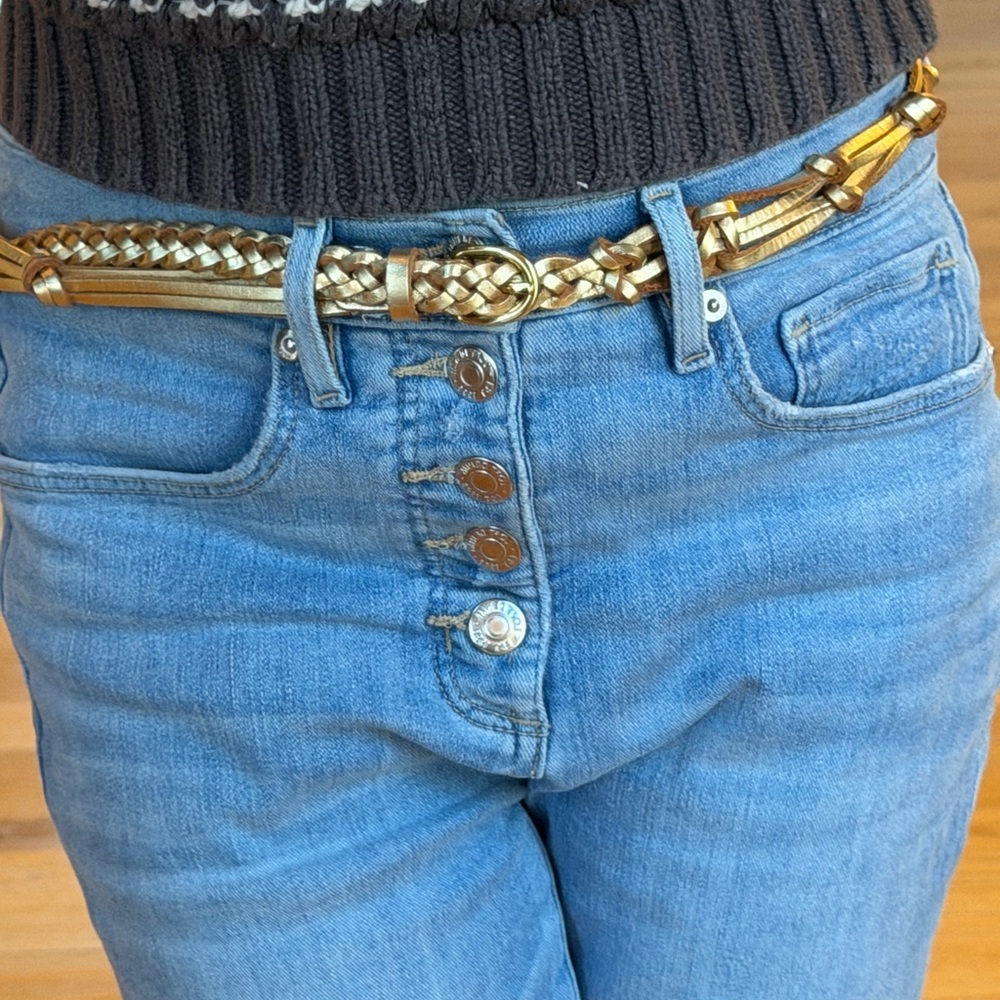 Belt - Metallic Gold Braided, Women’s size S/M‎